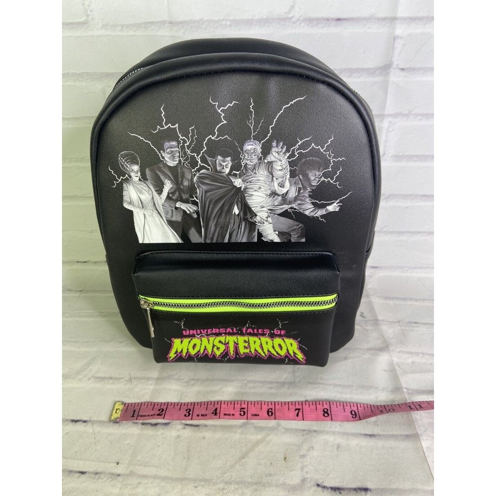 Universal Studios Monsters Monsterror Mini Backpack Bag Dracula Mummy Wolfman - Picture 5 of 11